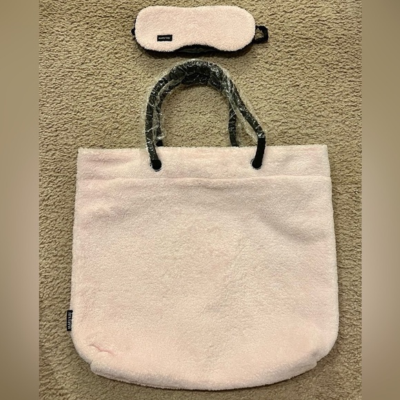 Mary Kay Handbags - Mary Kay Pink Soft Plush Tote Bag and Eye Mask